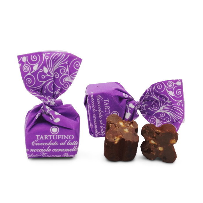 Tartufi dolci - caramello e nocciole salate - (ATP/G) 1 kg Tartufo- Cioccolato al latte e nocciole caramellate - (ATP/G) 1 kg