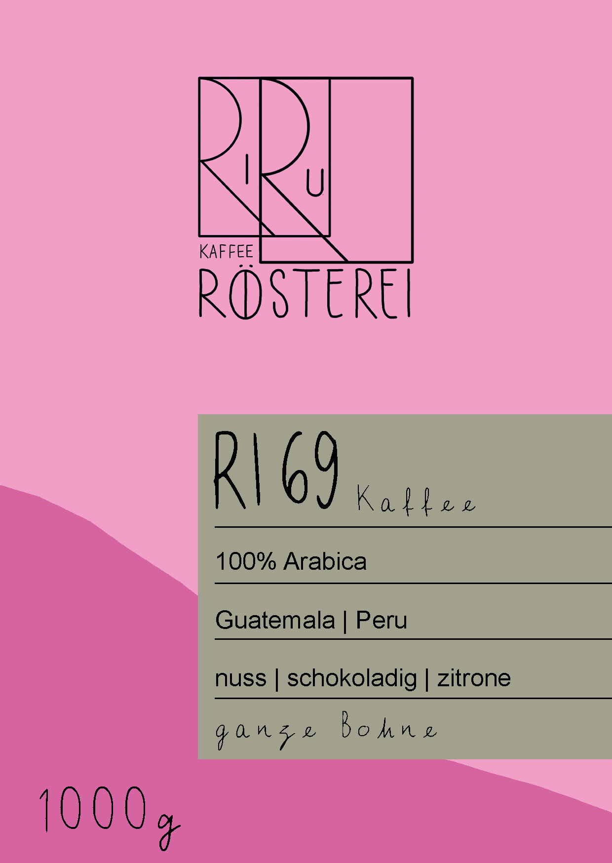 RI69 Kaffee - 100% Arabica1000g Espressokocher